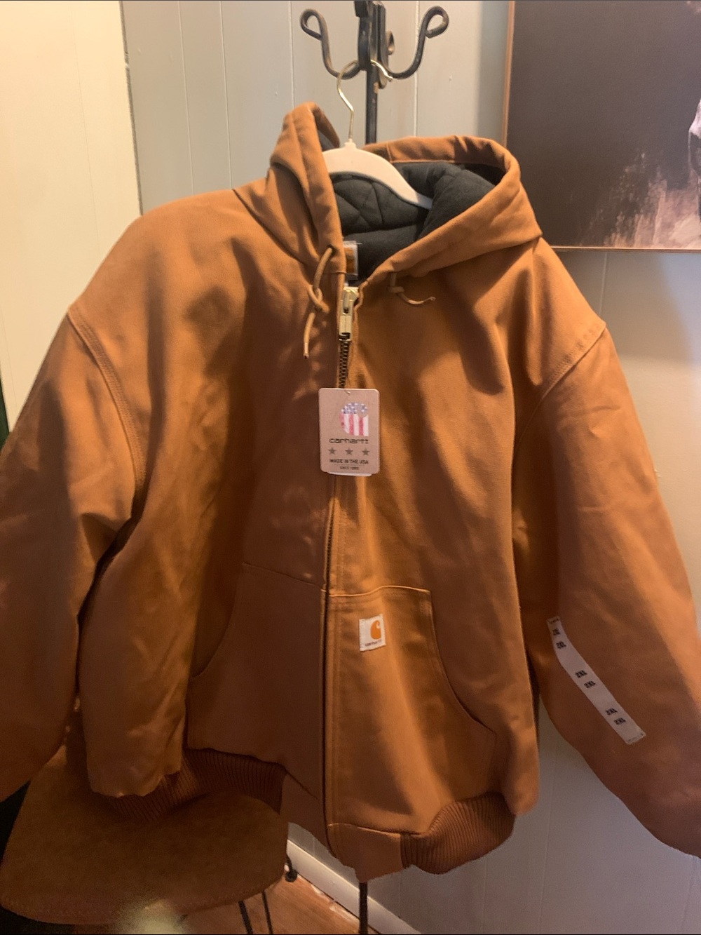 Carhartt Brown Hooded Work Jacket